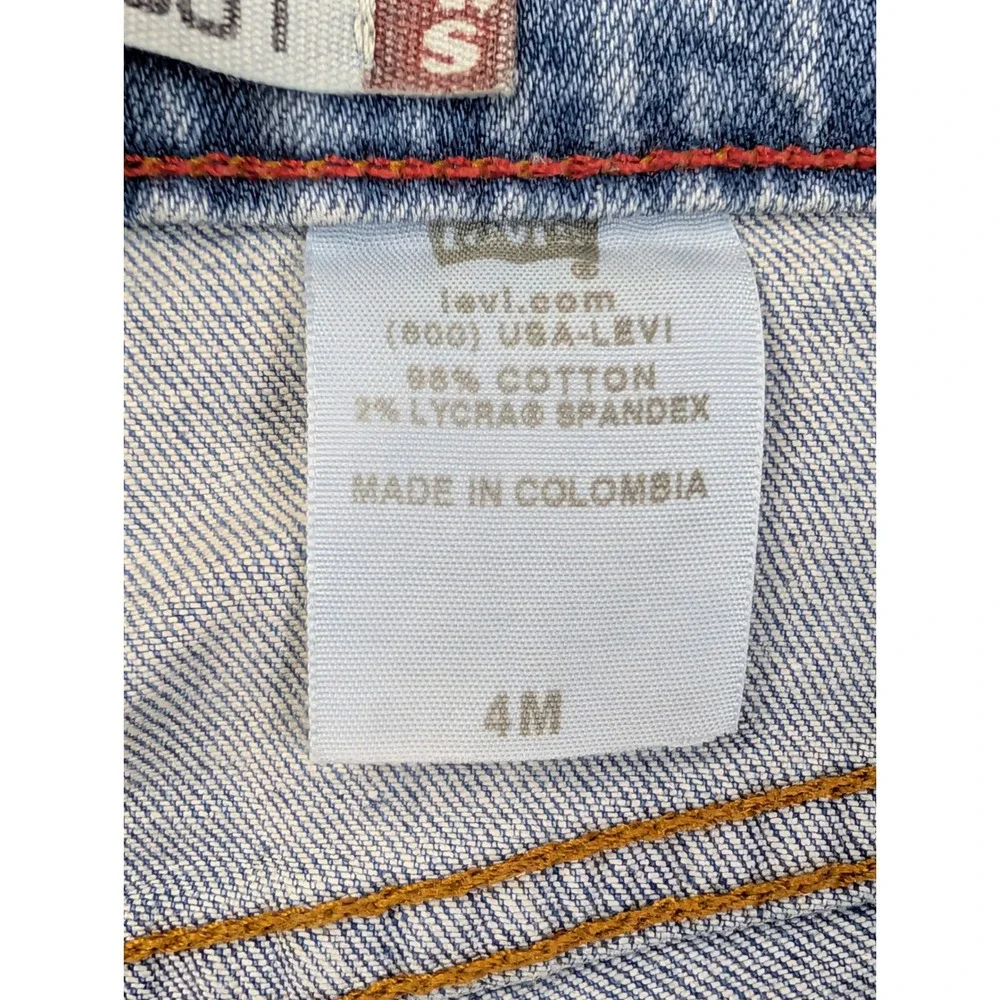 Levis‎ Womens 550 Classic Relaxed Boot Cut Jeans Sz 4 M Stretch Medium Wash Blue